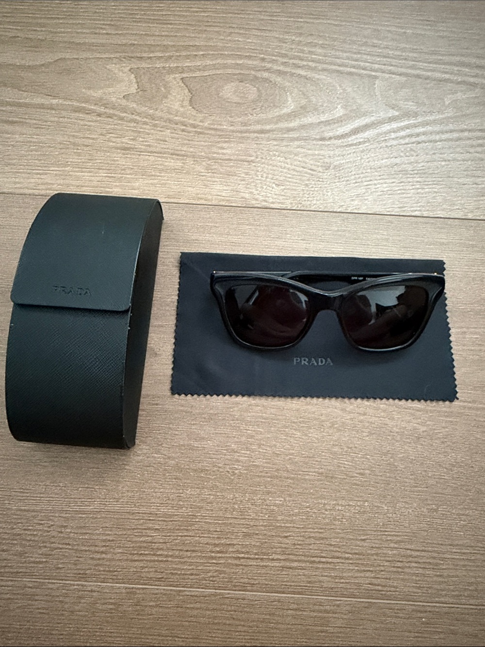 Prada Black Gloss Cat-Eye Sunglasses - Picture 7 of 8